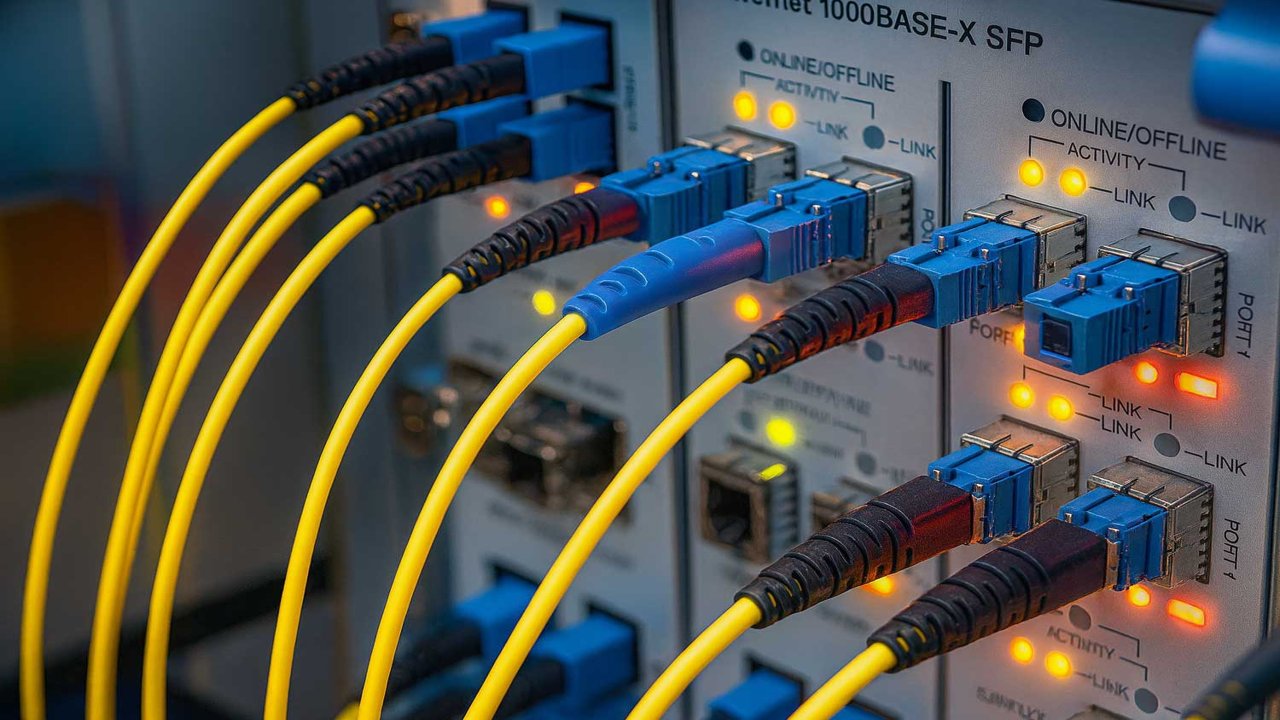 Монтаж оптической линии связи на объекте