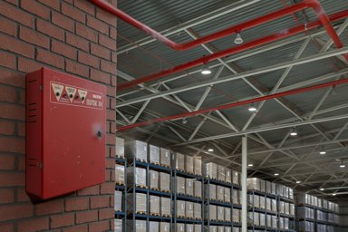 Система пожаротушения на продовольственном складе