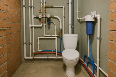 Монтаж сантехники в бизнес-центре