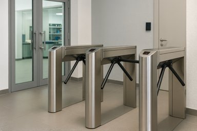 Проходная с турникетами в кампусе