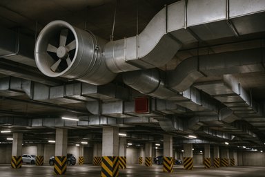 Система дымоудаления в подземном паркинге