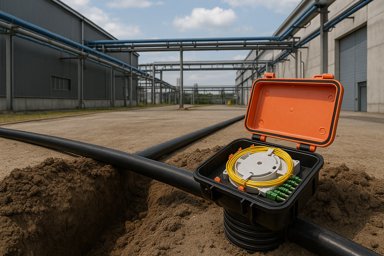 Оптическая линия на промышленной площадке